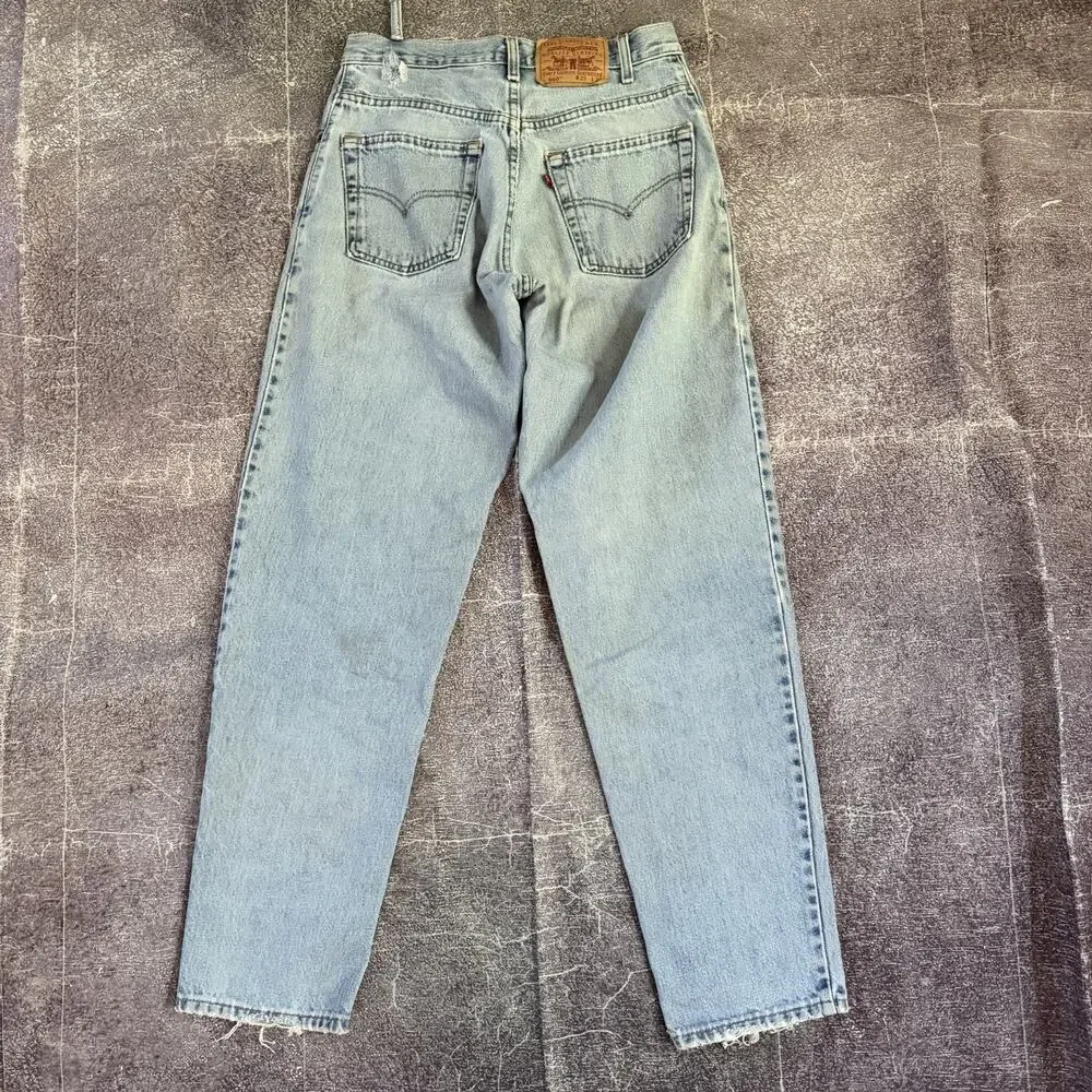 Men's Vintage 90's Levi's Light Blue 560 Loose Fit Tapered Leg Jeans Sz 29 X 32